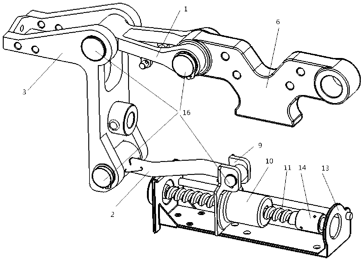 Similar dual-A-arm suspended robot crotch lateral-deviation damping system