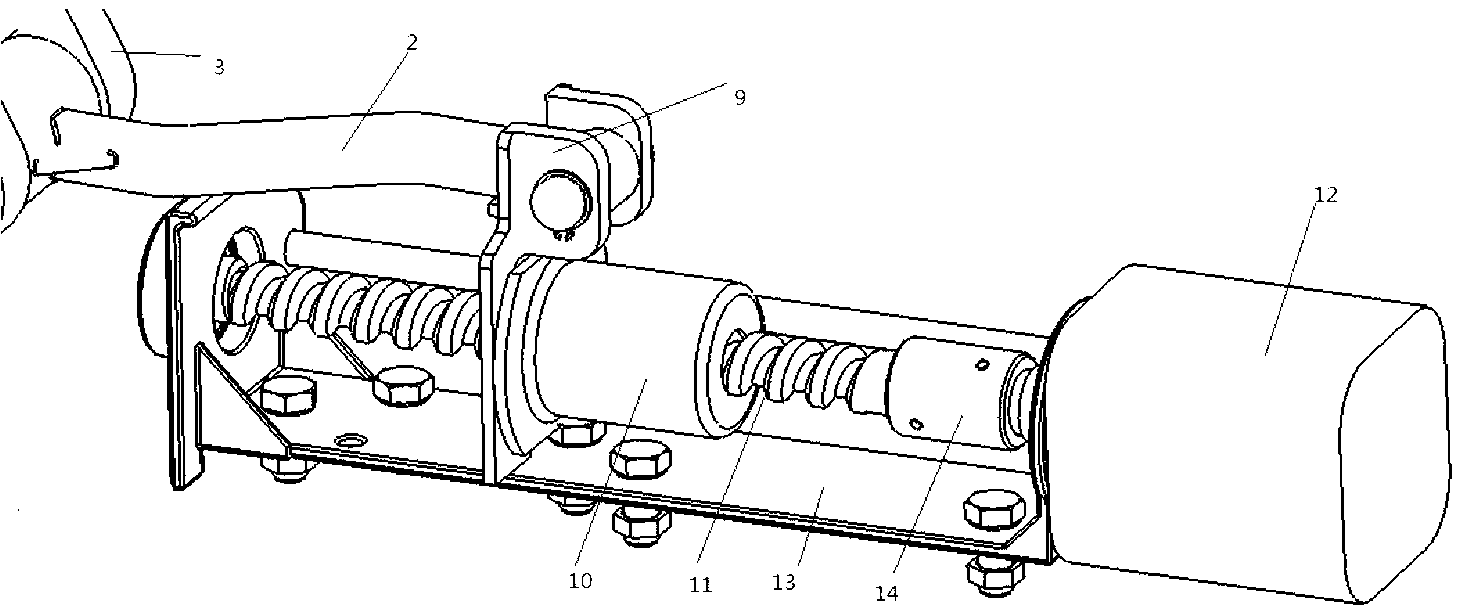 Similar dual-A-arm suspended robot crotch lateral-deviation damping system