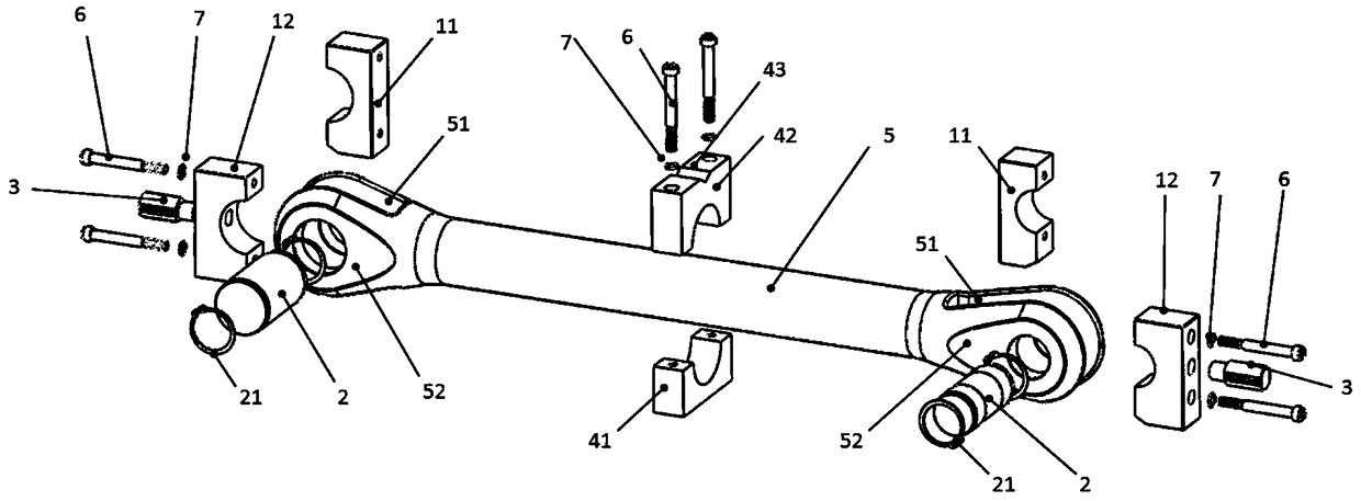 End fixture, mechanical test device and installation method