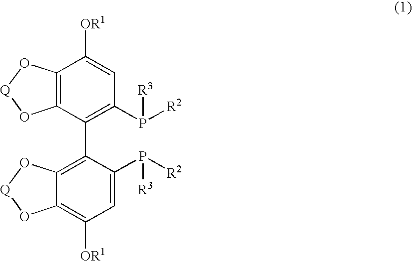 Substituted optically active disphosphine compound
