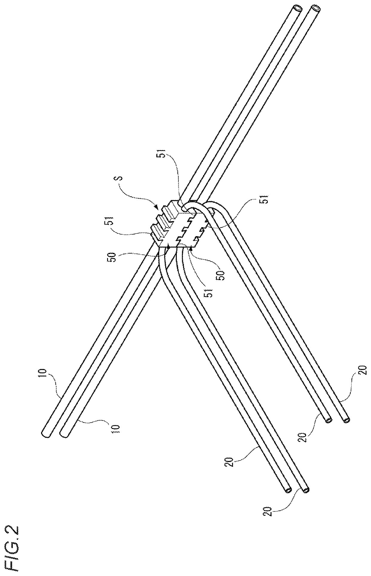 Branching circuit body and branching method of electric wires