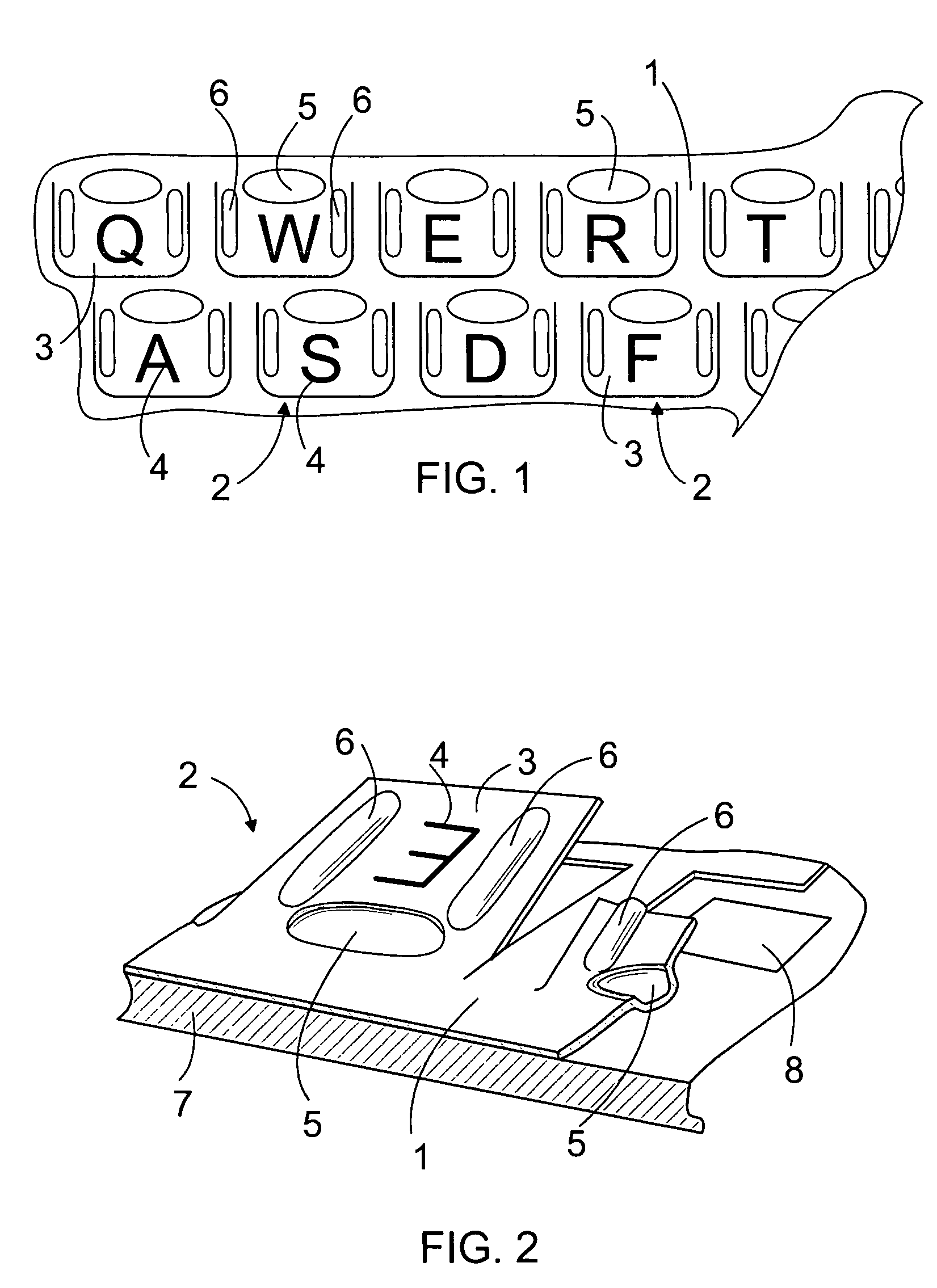 Keyboard and a method for manufacturing it