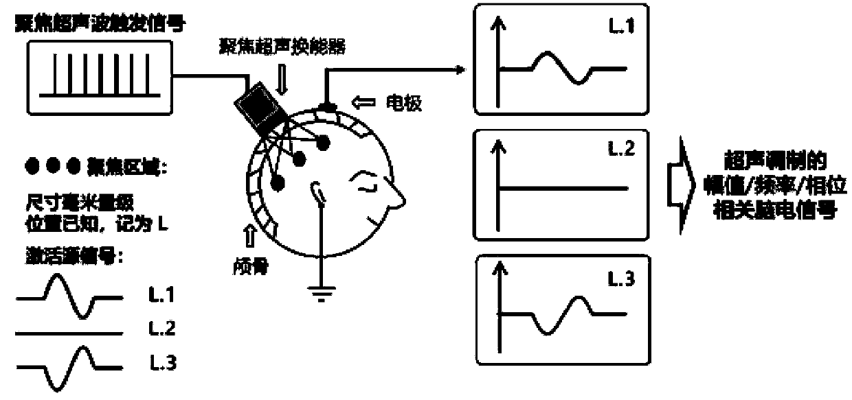 4D transcranial focused ultrasonic neuroimaging method based on acoustoelectric effect