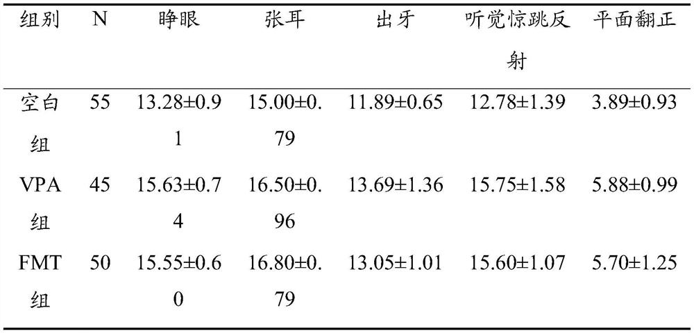 A method for establishing a rat model of autism by using fecal bacteria transplantation