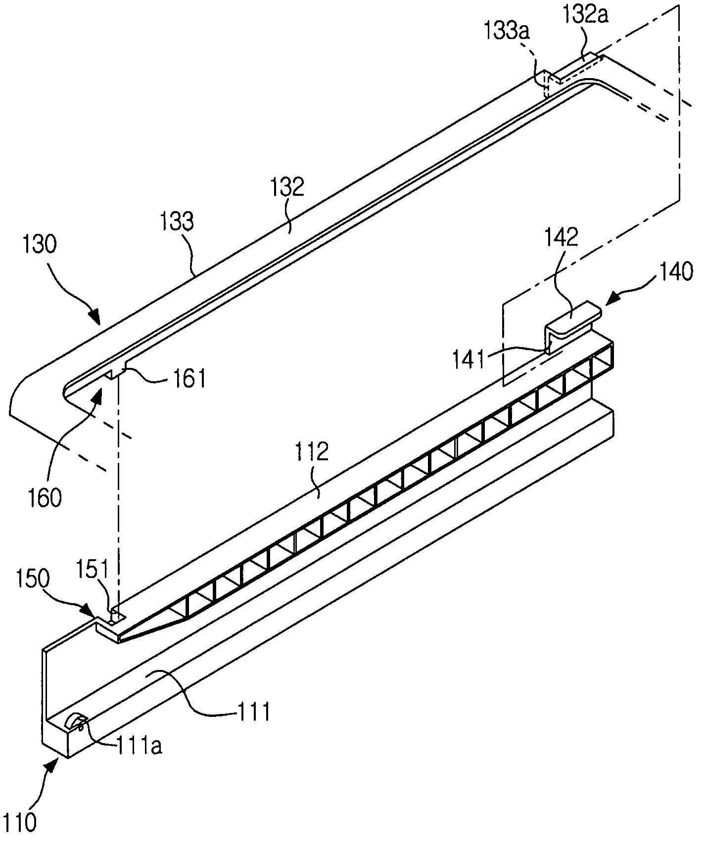Drawer type receiving device of a refrigerator