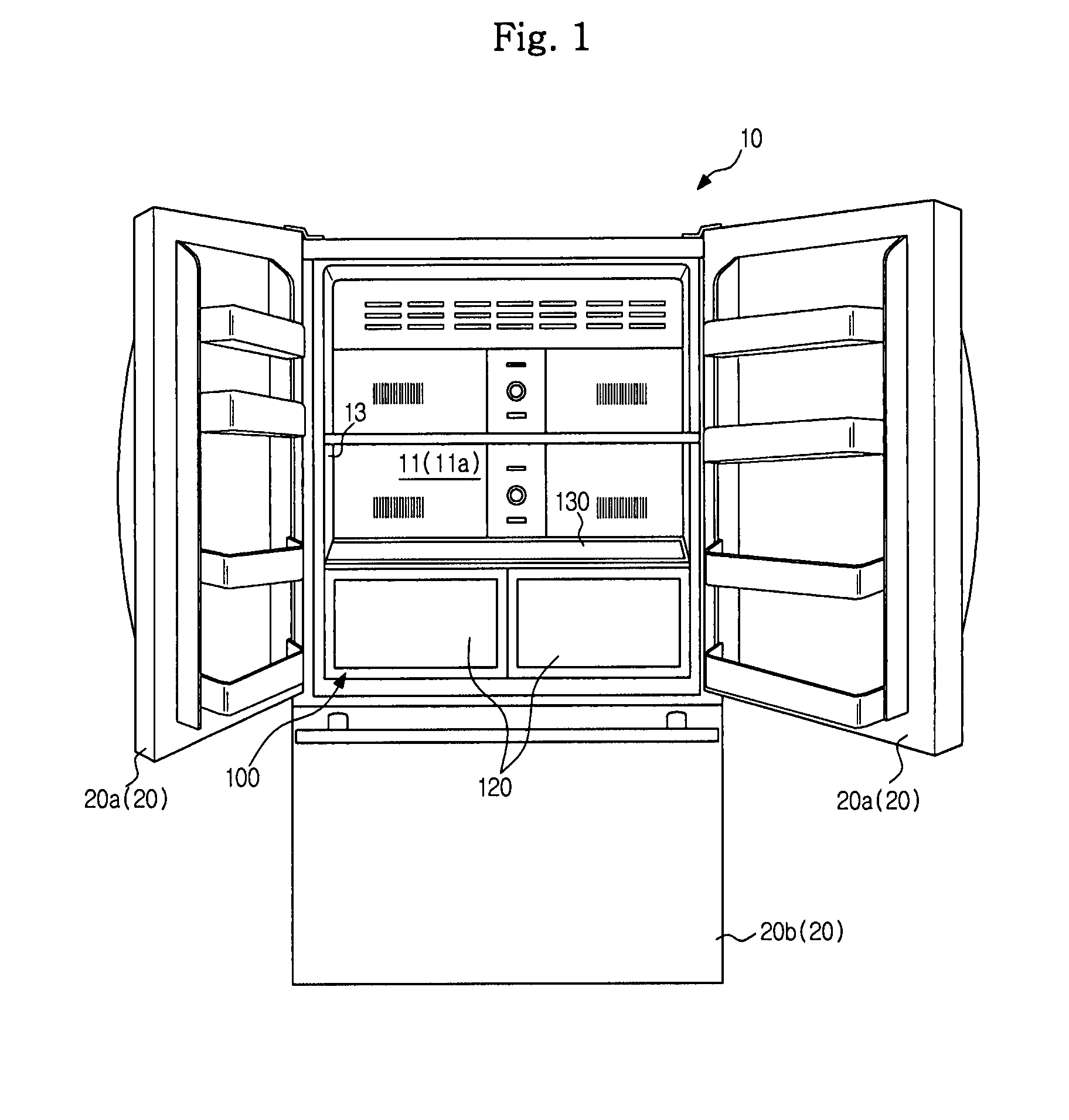 Drawer type receiving device of a refrigerator