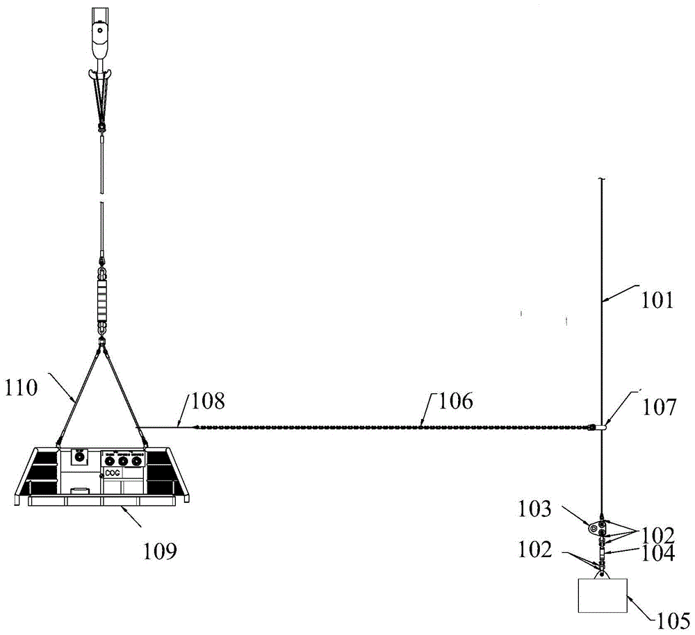 Anti-twist installation method for underwater structures in deep water