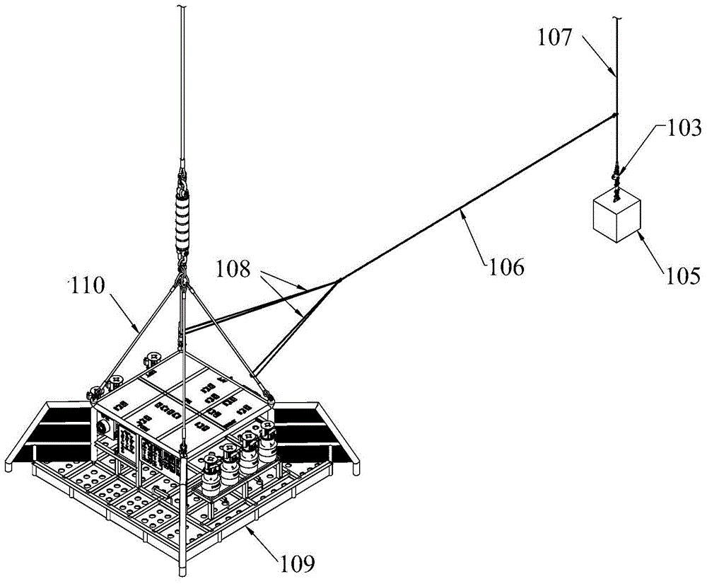 Anti-twist installation method for underwater structures in deep water