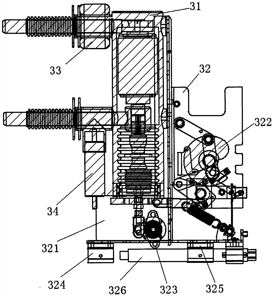 Alternating-current high-voltage movable type intelligent solid insulation vacuum switch cabinet