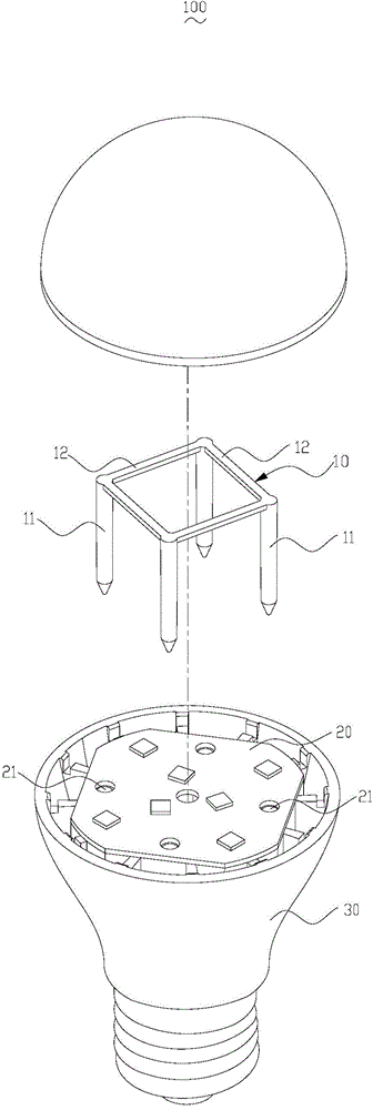 Heat transfer frame type LED light