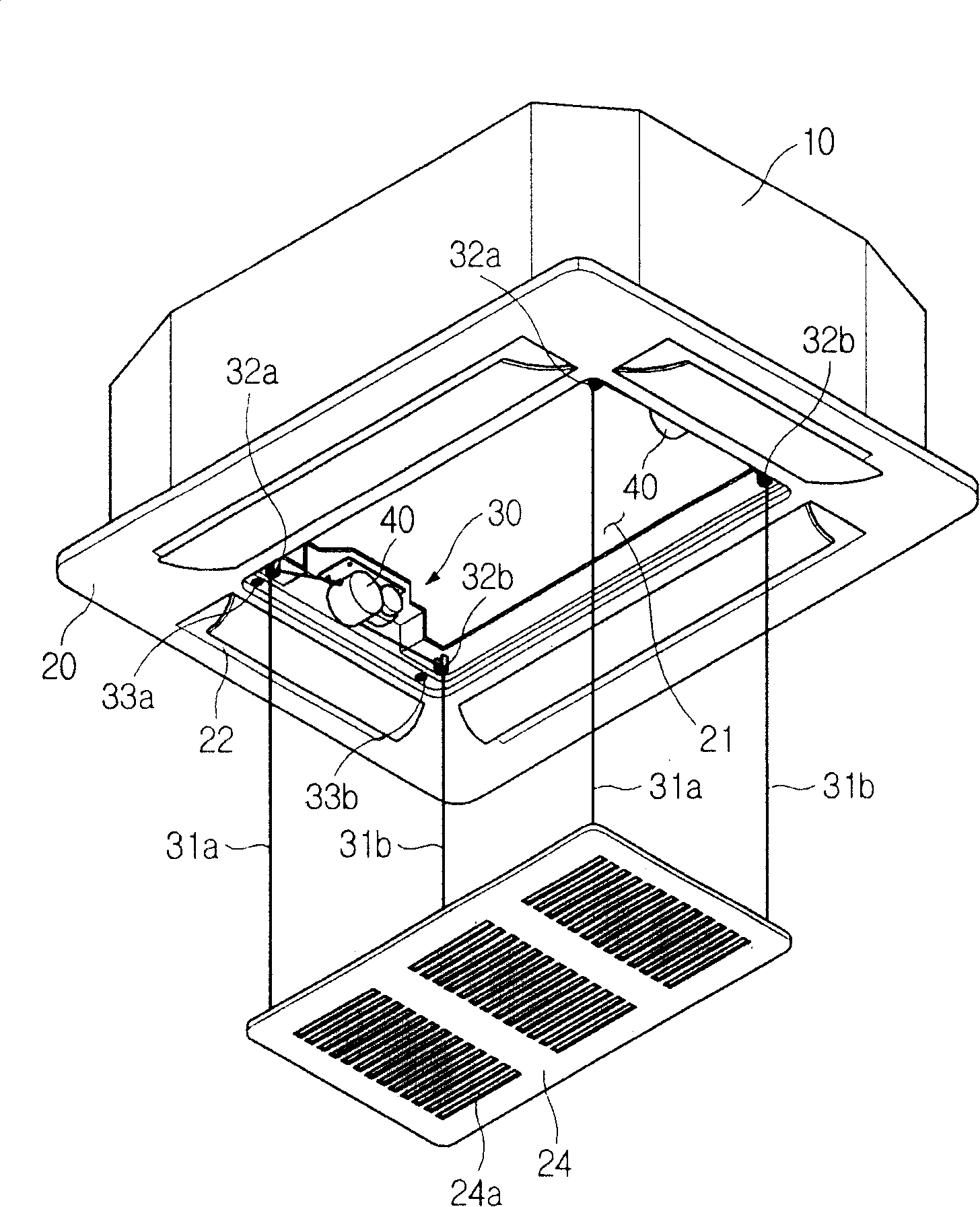 Roof arranged type air-conditioner