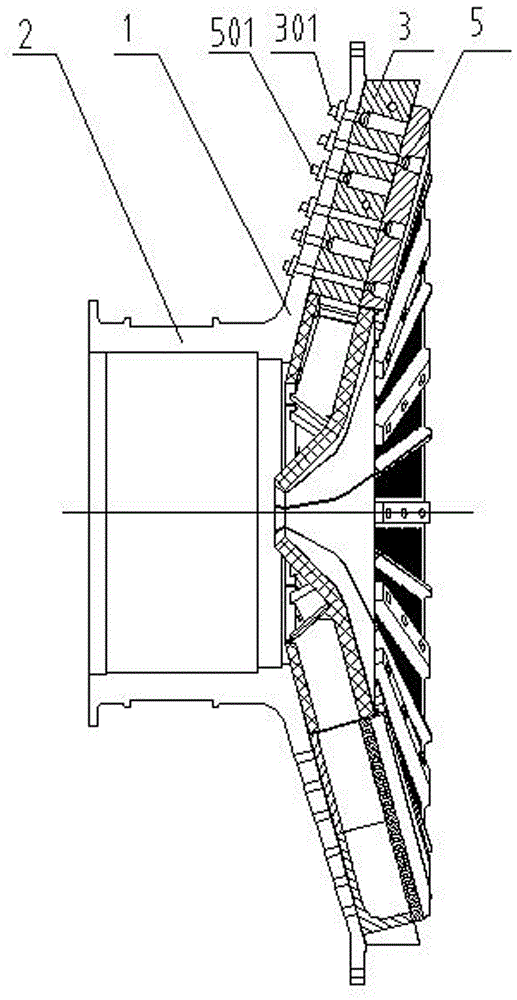 Discharging device for semi-autogenous mill