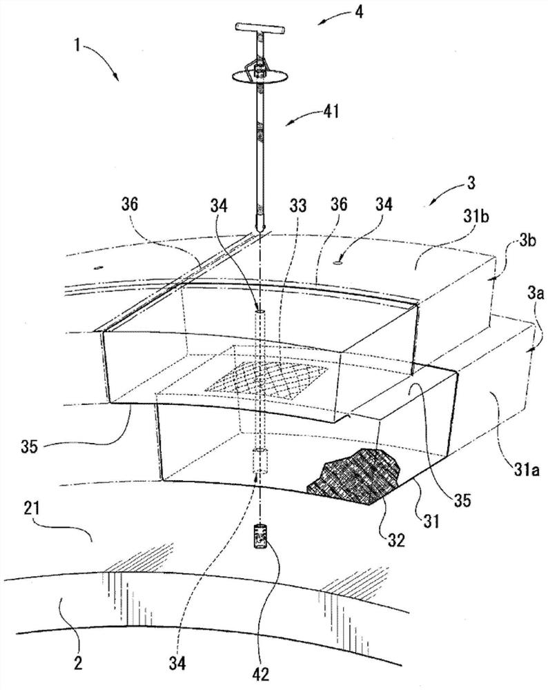 Insulation device for turbine casing, fixing device for insulation block and fixing method