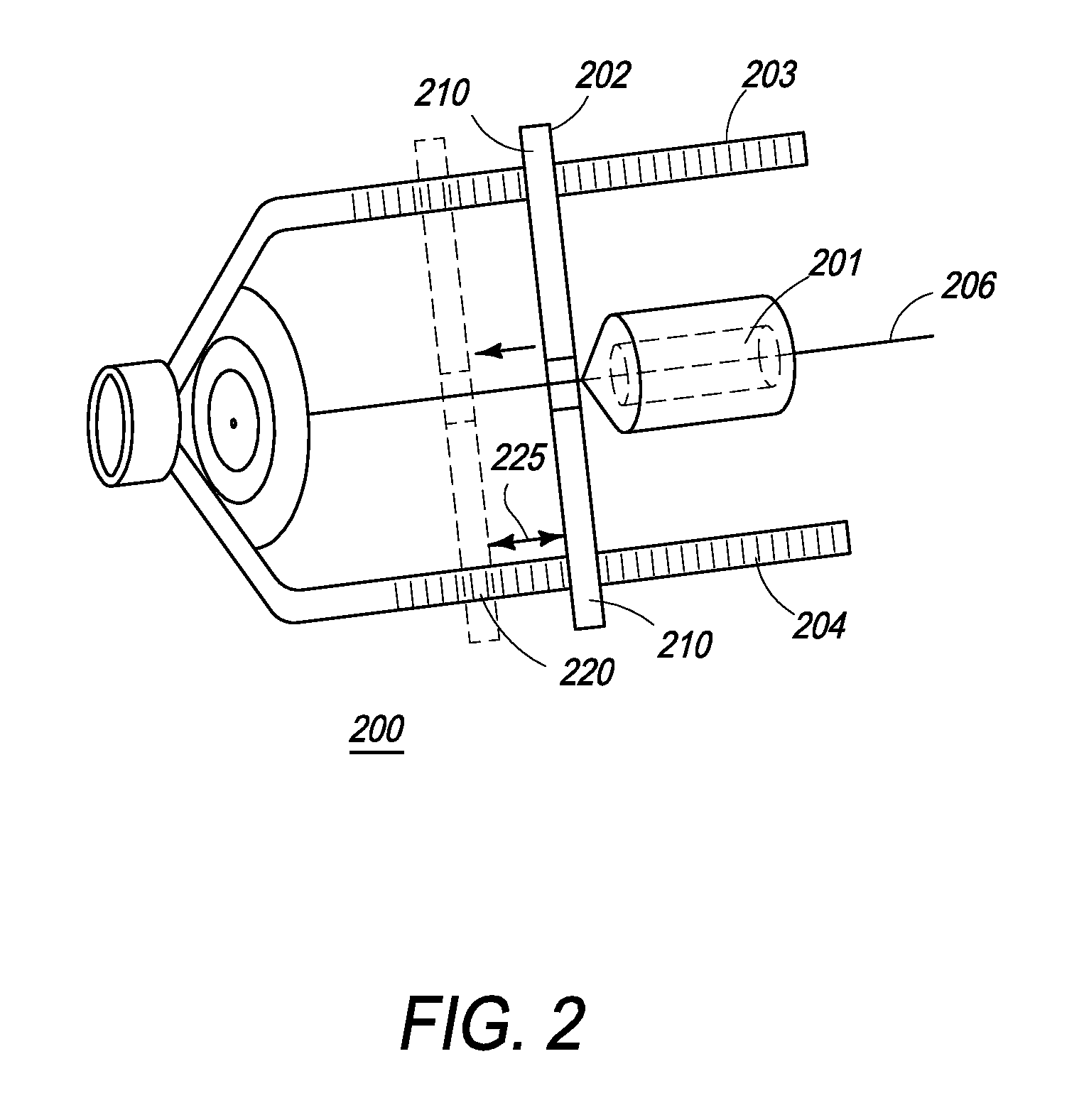 Device for measuring blockage length in a blood vessel