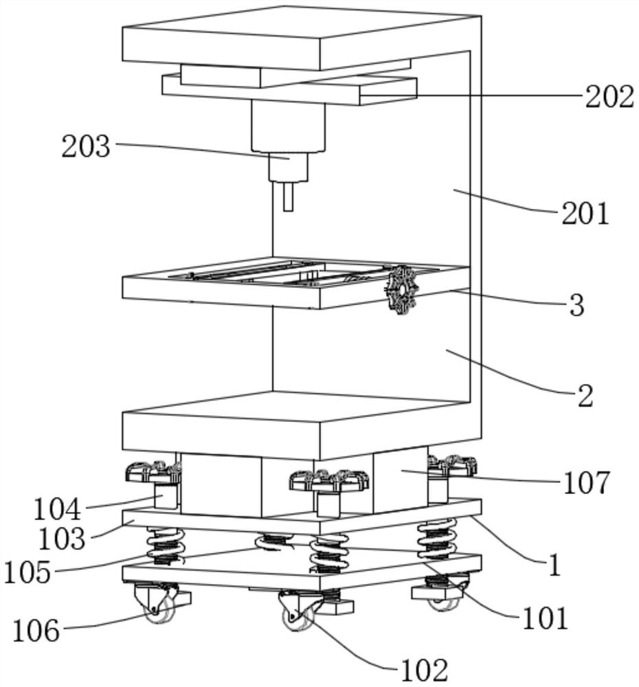 Anti-shocking type accurate carving device for machine manufacturing