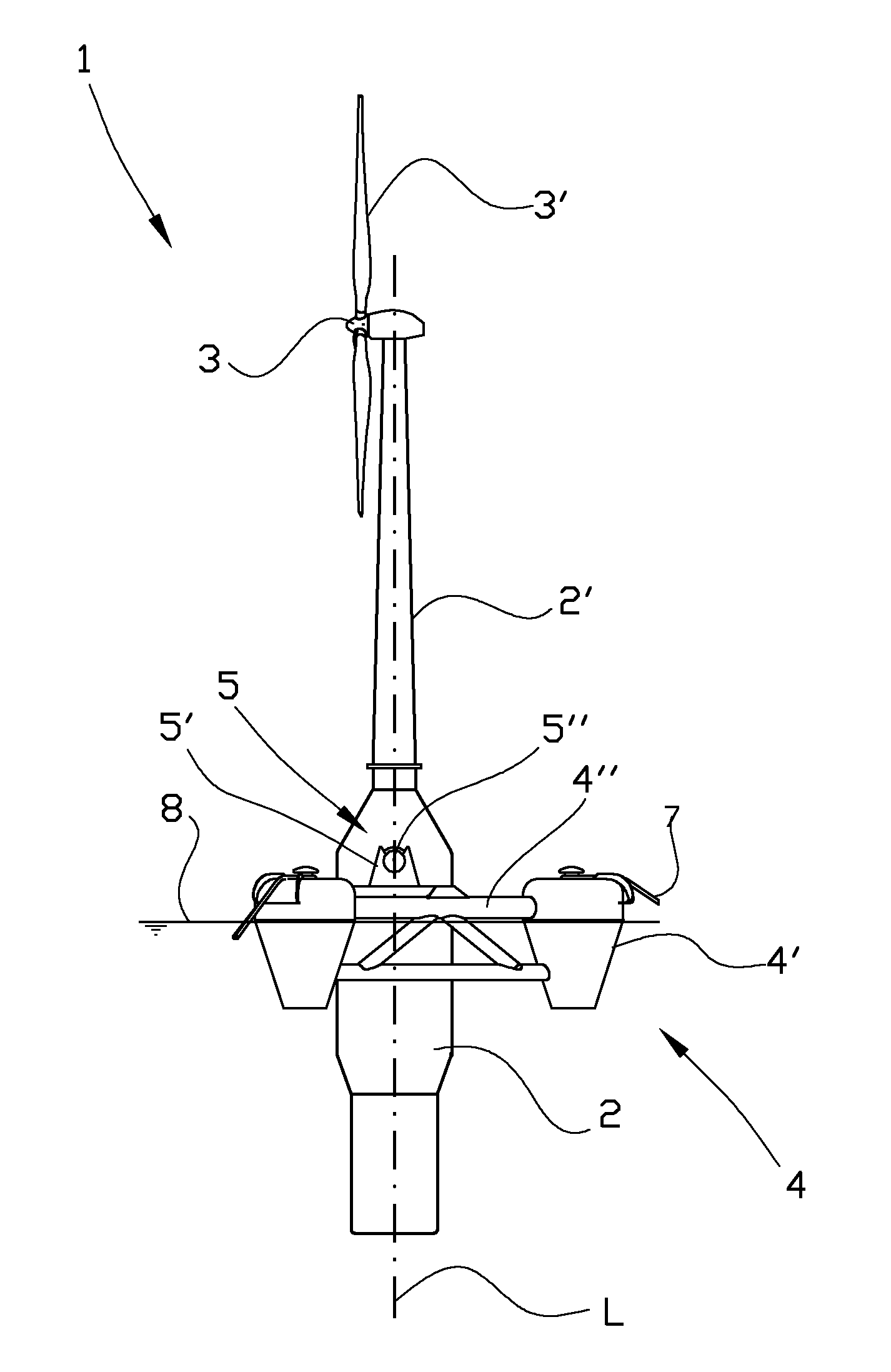 Floating wind turbine