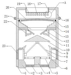 Solid-liquid separation device applied to sewage treatment system
