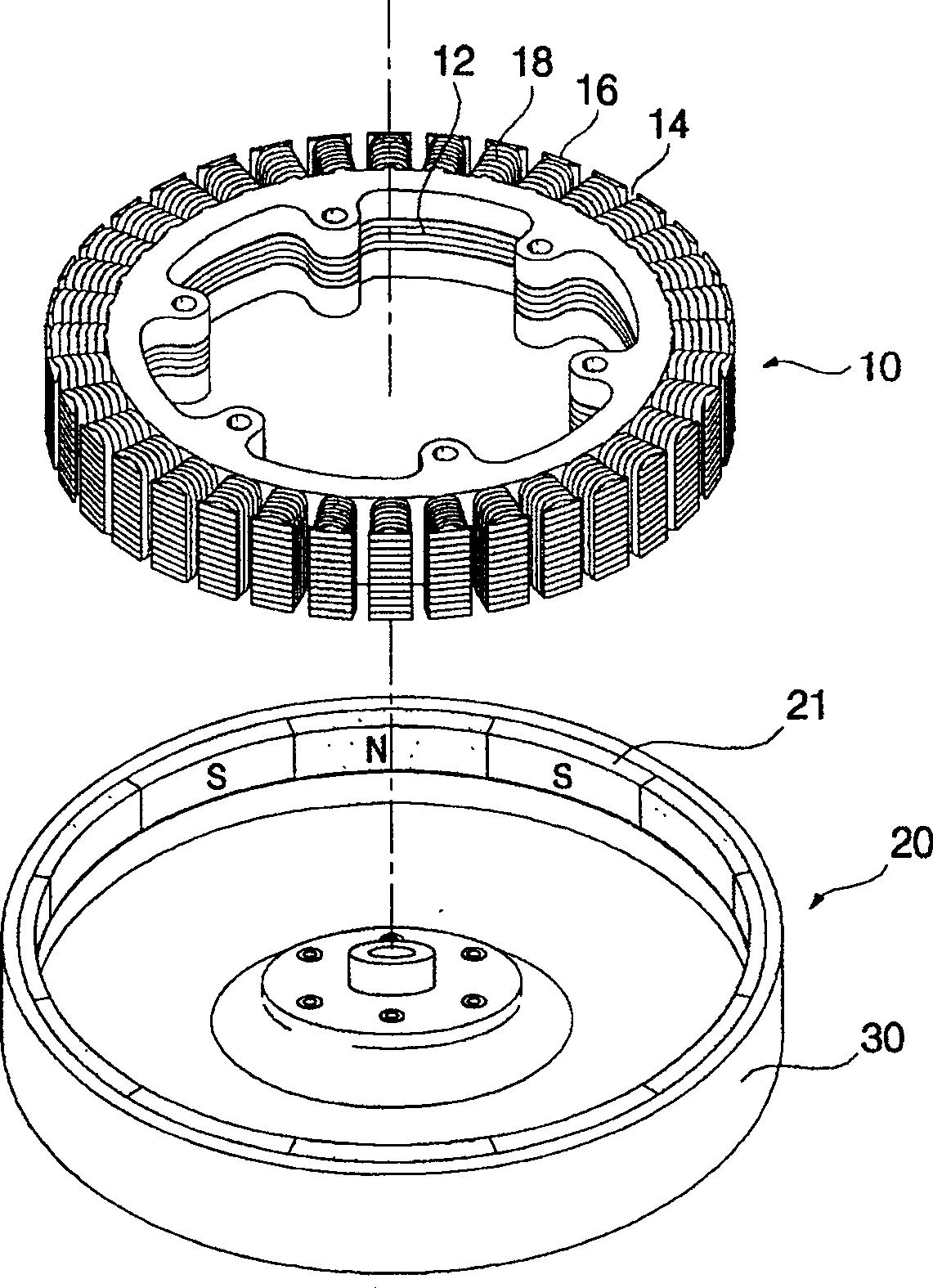Rotor of wheel spoke type electric motor and manufacturing method thereof