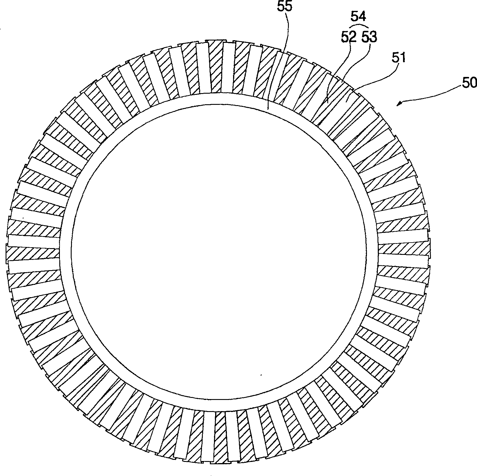 Rotor of wheel spoke type electric motor and manufacturing method thereof
