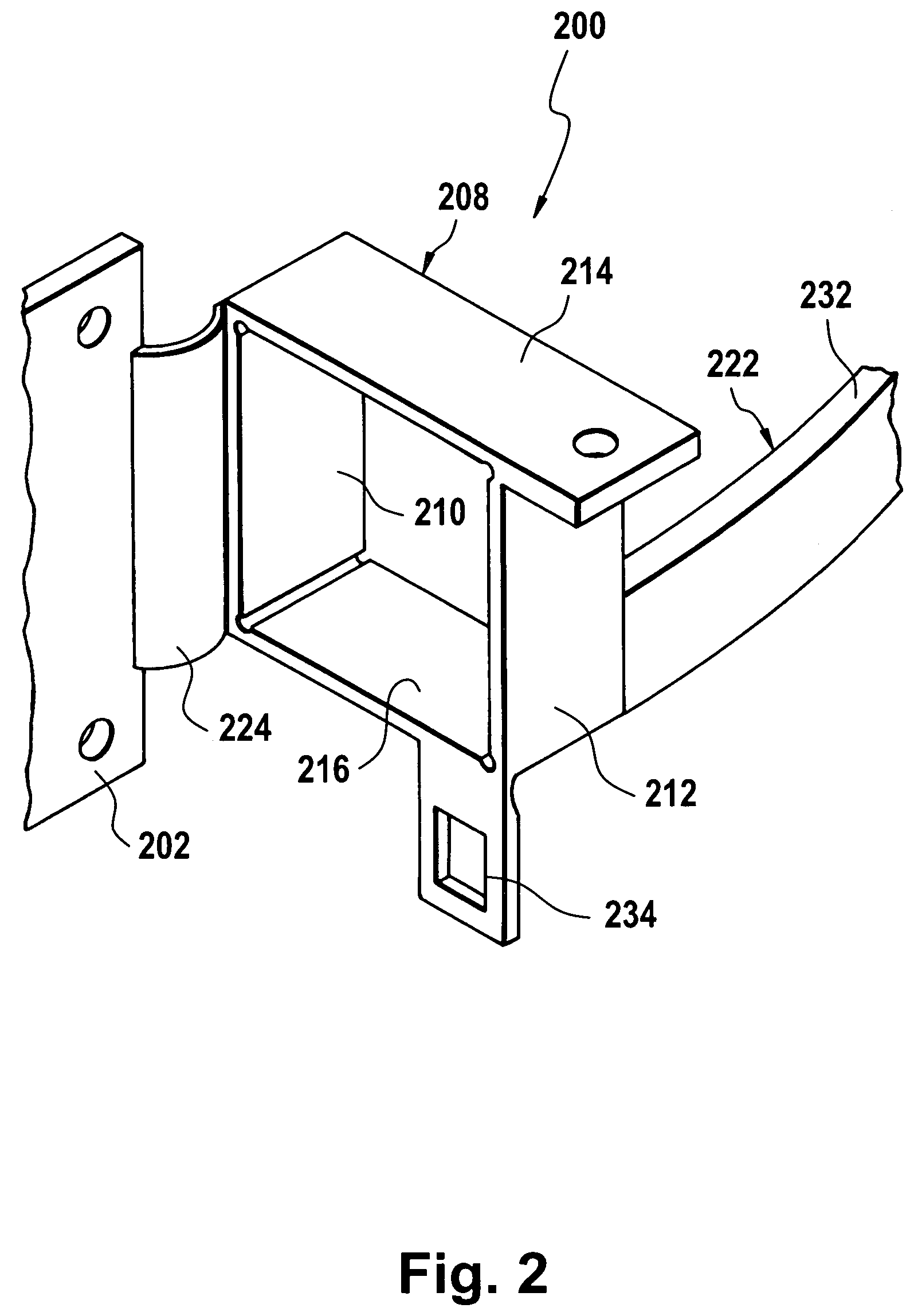Support for the front module of a motor vehicle and assembly method