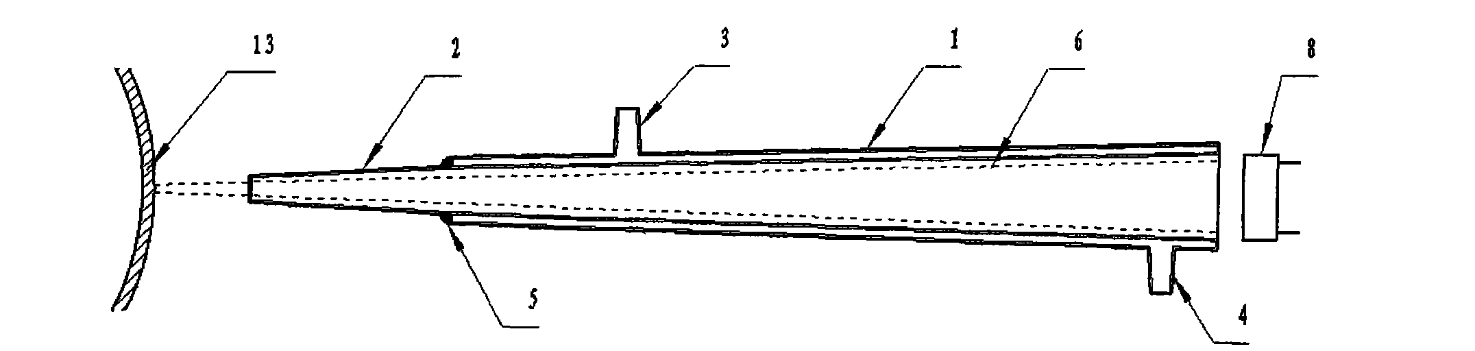 Projectile body front surface temperature non-contact infrared measuring device of missile high-temperature pneumatic thermal test