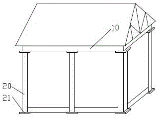 A prefabricated simple house structure
