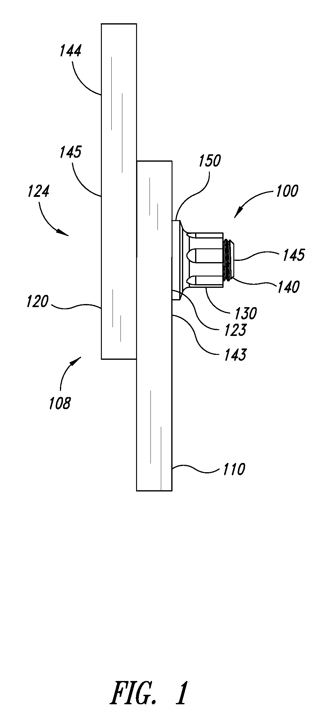 Expandable fastener assembly with deformed collar