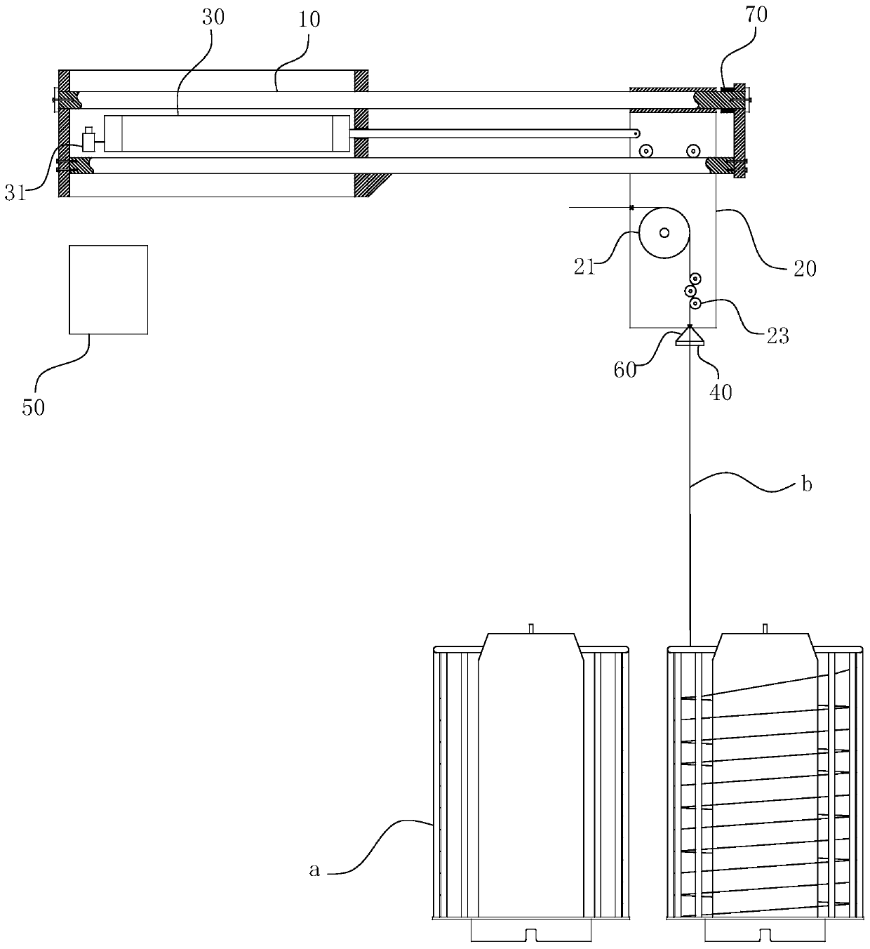 An inductive automatic wire changing system for multi-head wire drawing machine