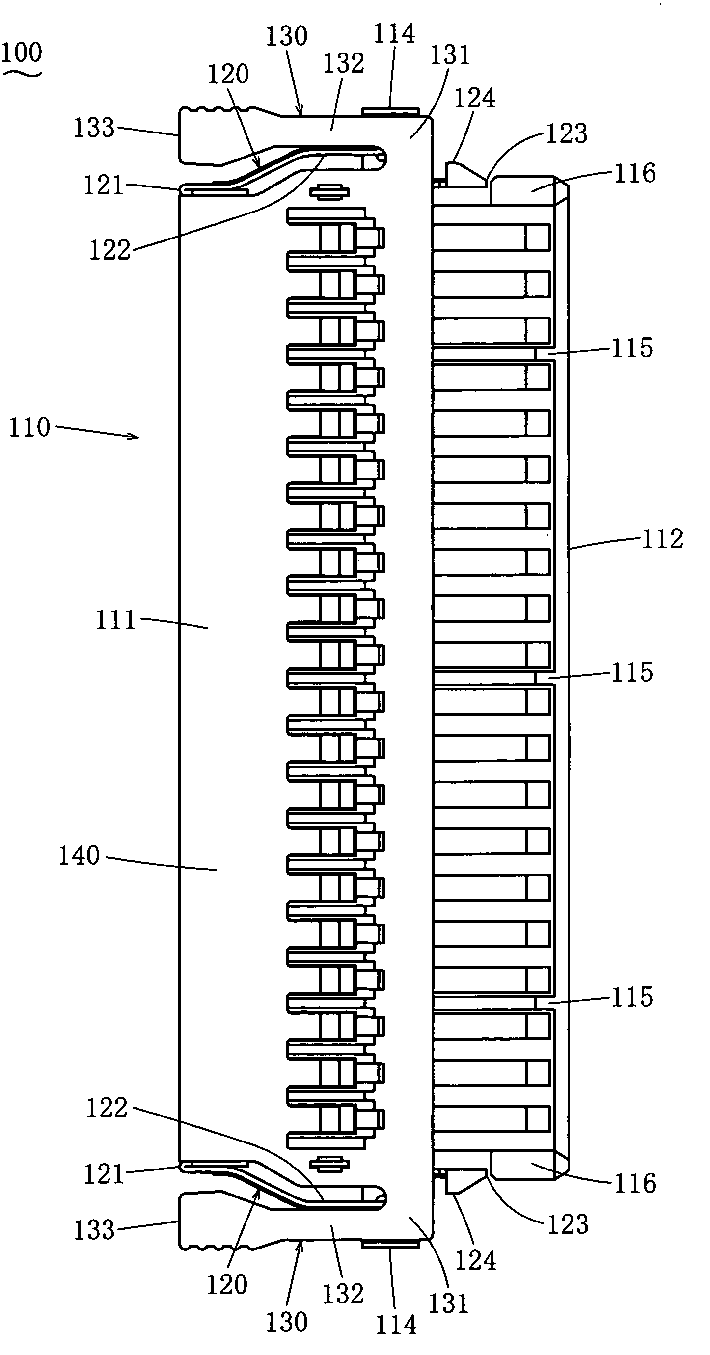 Plug connector housing with locking mechanism and plug connector having such housing