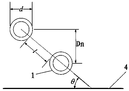 An experimental device for measuring the thickness of the airflow boundary layer near the wall of an inverted V-shaped aircraft