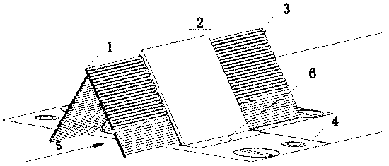 An experimental device for measuring the thickness of the airflow boundary layer near the wall of an inverted V-shaped aircraft