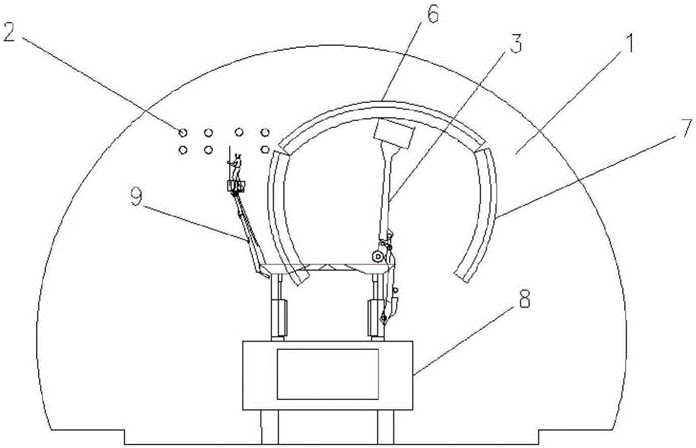 Bored tunnel mechanized construction method in combination with drilling injection method