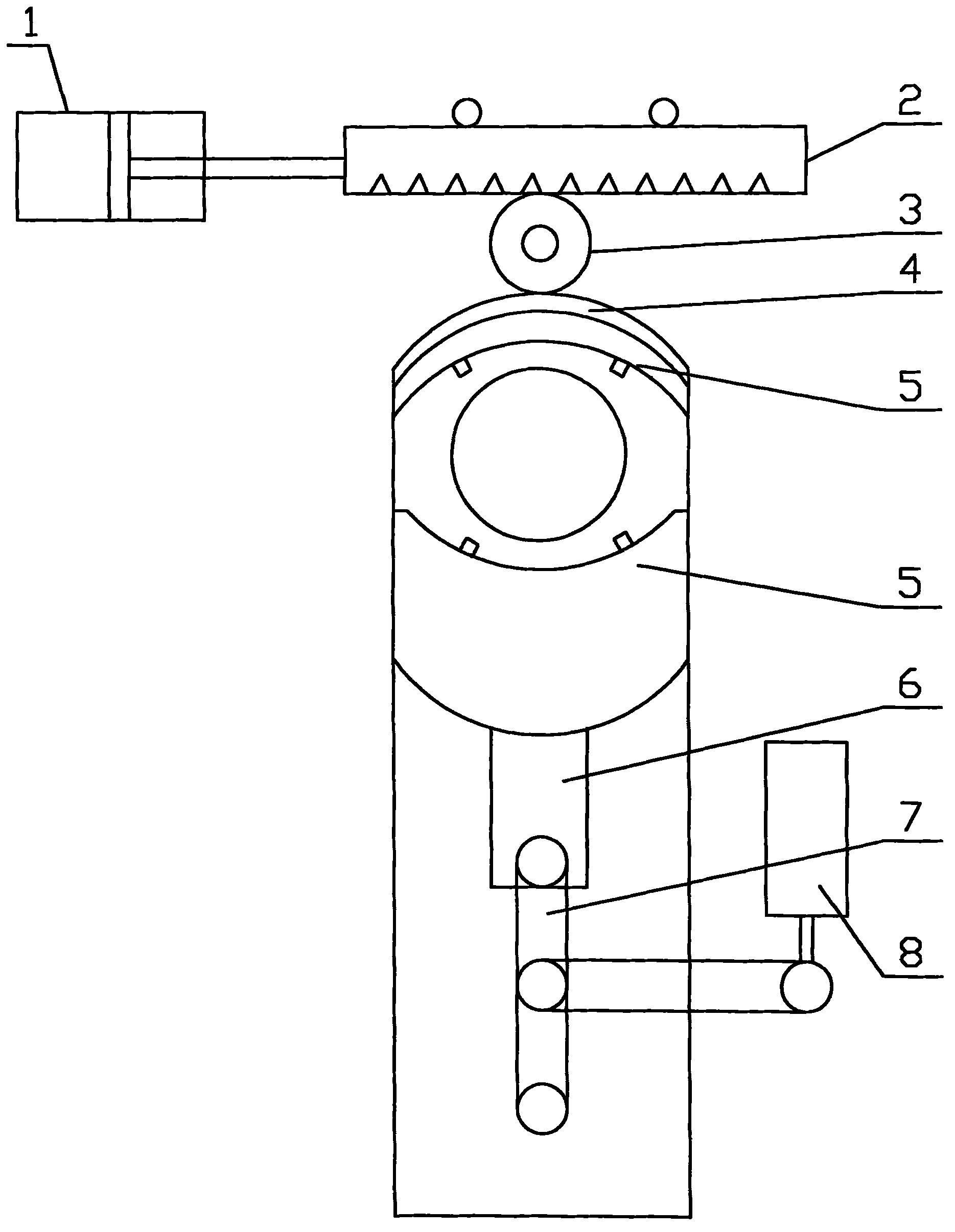 Unclamping device on drilling rod joint