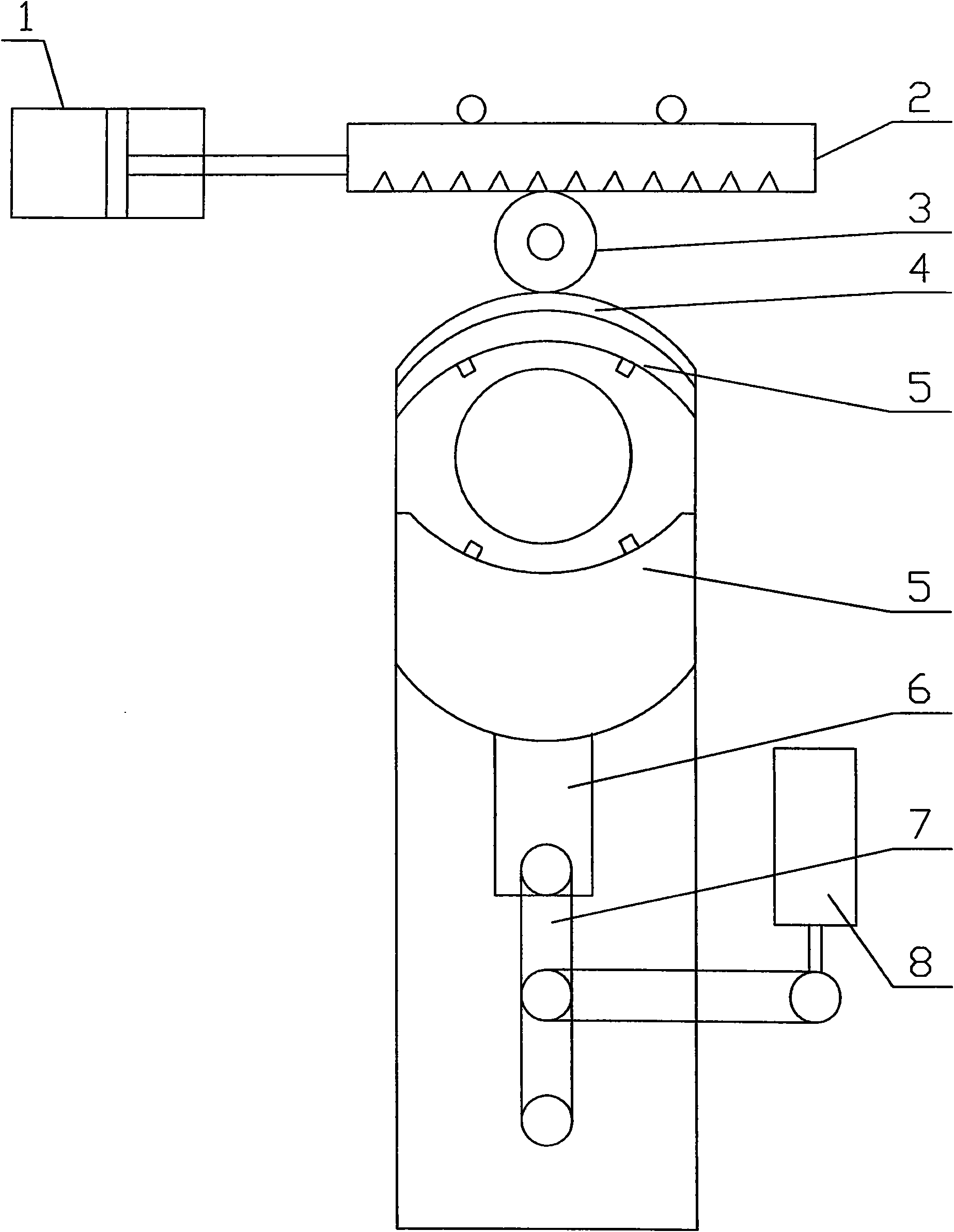 Unclamping device on drilling rod joint