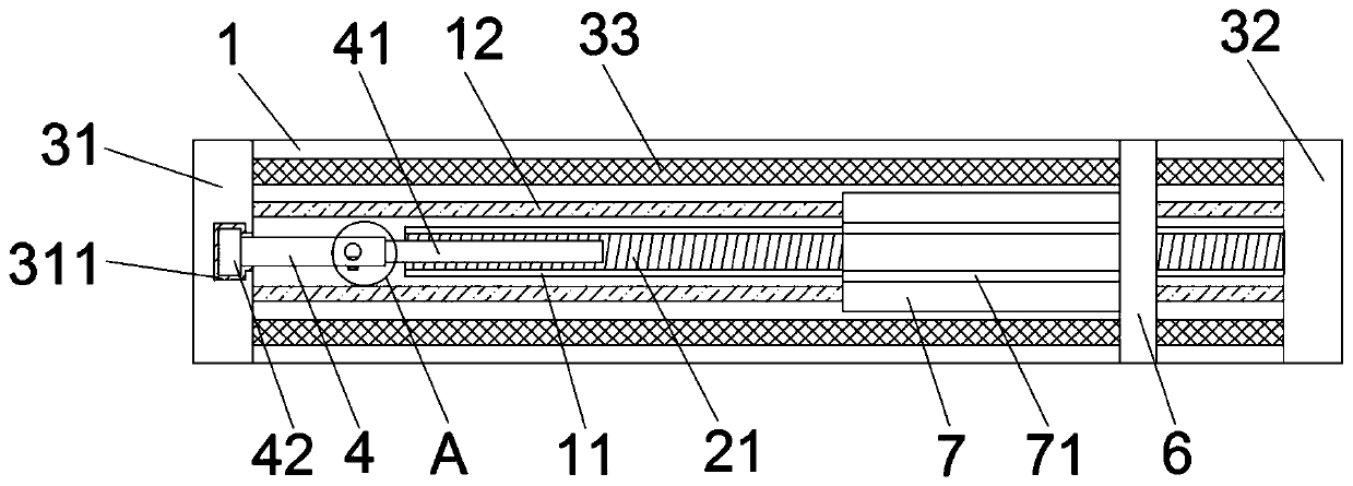 Inner core dismounting device of sanitation brush brush roll casting