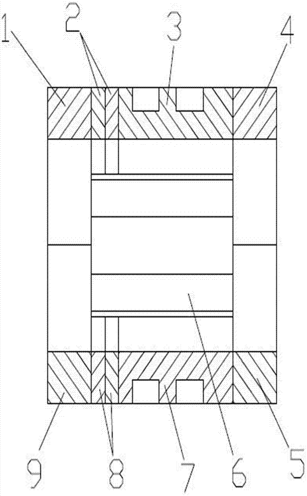 Method for expanding use of middle die device of copper rotor die-casting die