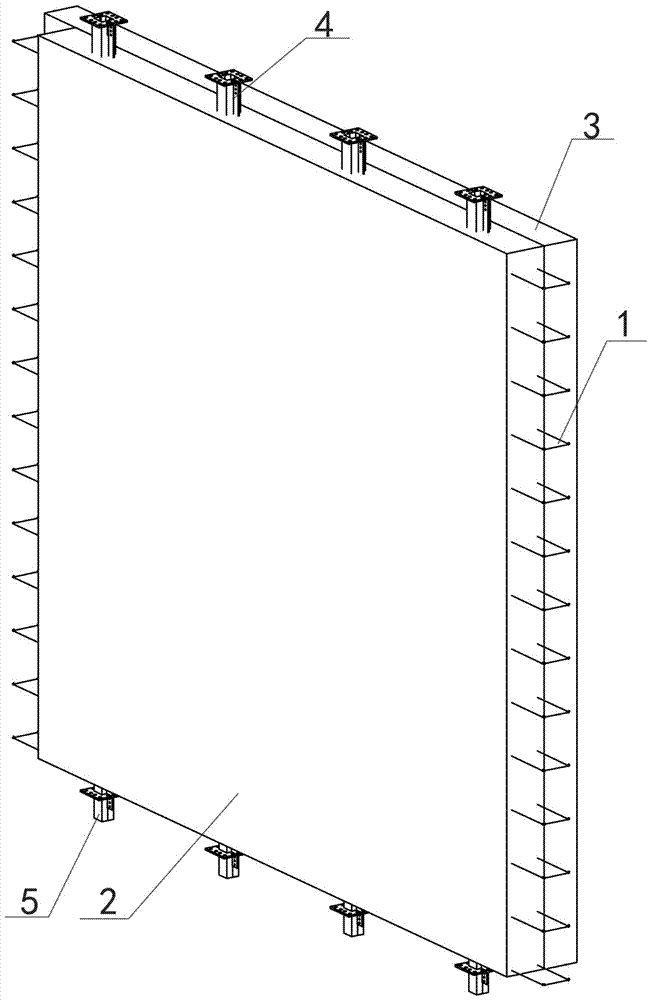 Prefabricated core column type self-insulating exterior wall plate, connecting structure and construction method thereof
