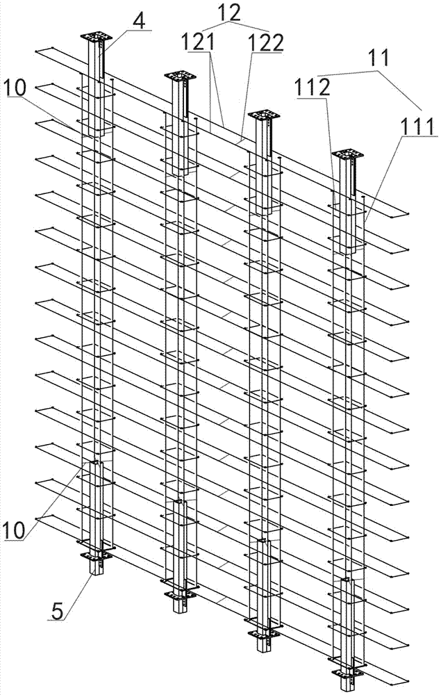 Prefabricated core column type self-insulating exterior wall plate, connecting structure and construction method thereof