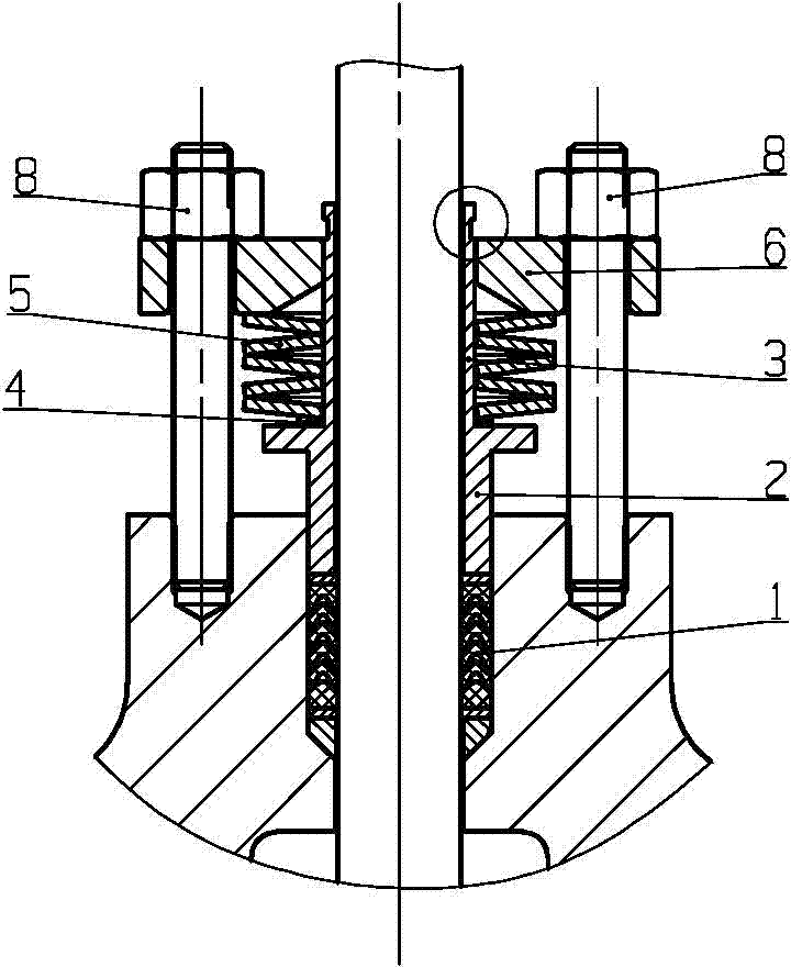 Device capable of indicating packing compression status of valve stem