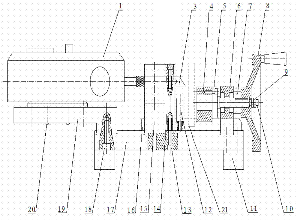 Device for measuring shearing force of metal part