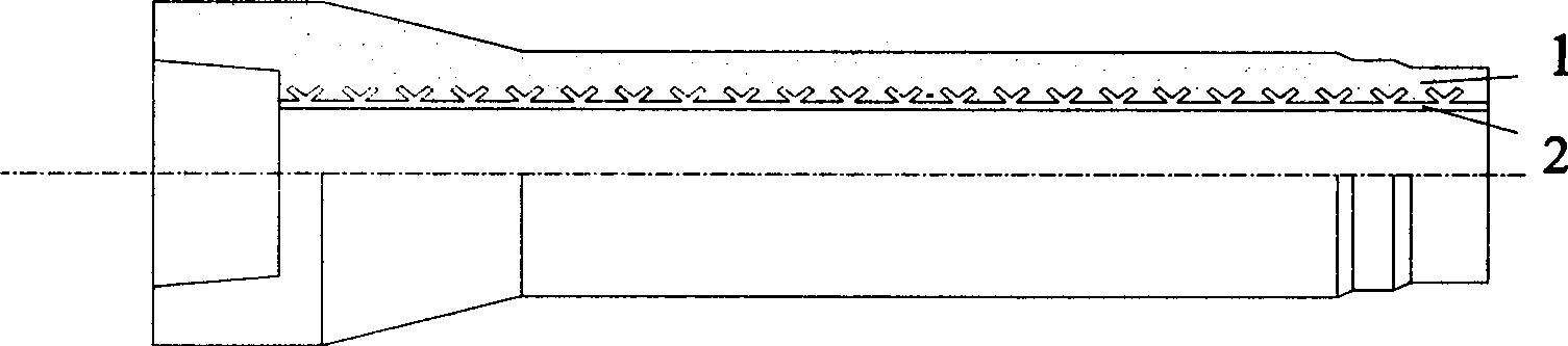 Cement compound pipe with plastic inside lining