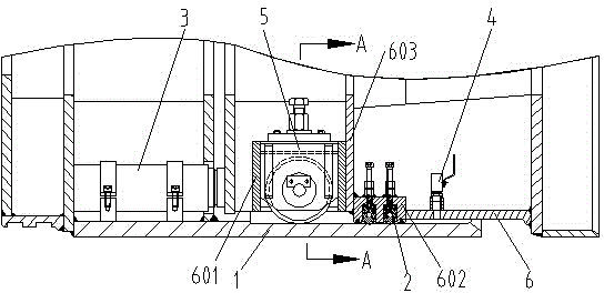 A rolling support type sealing device for the relay room of the rectangular shield pipe jacking machine