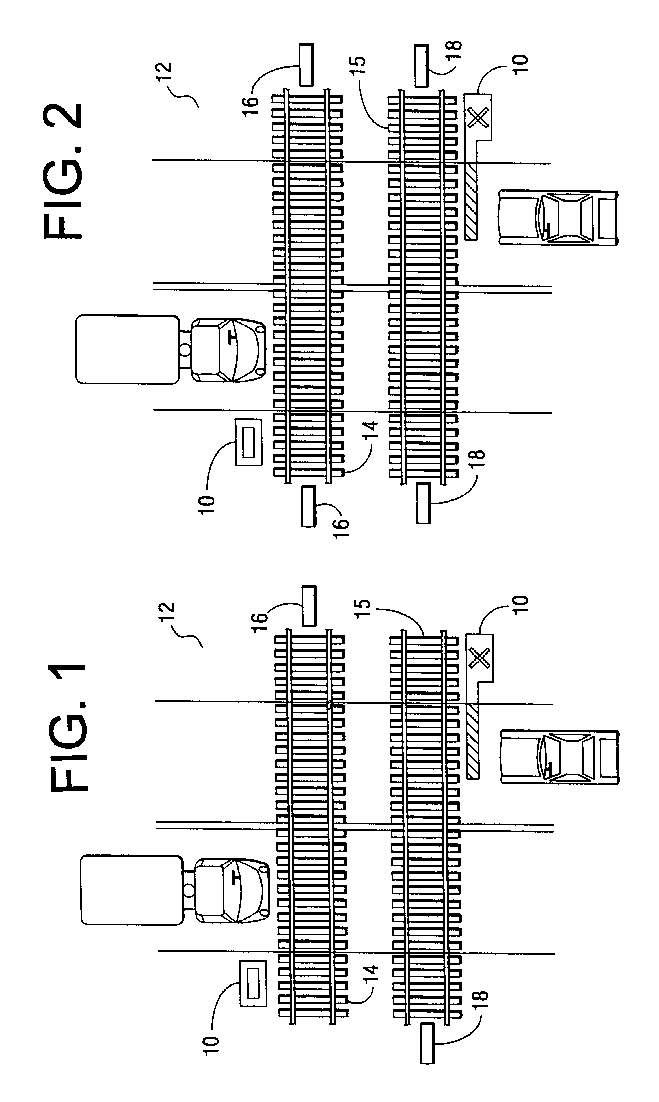 Method and apparatus for indicating the presence of a train at a railroad crossing
