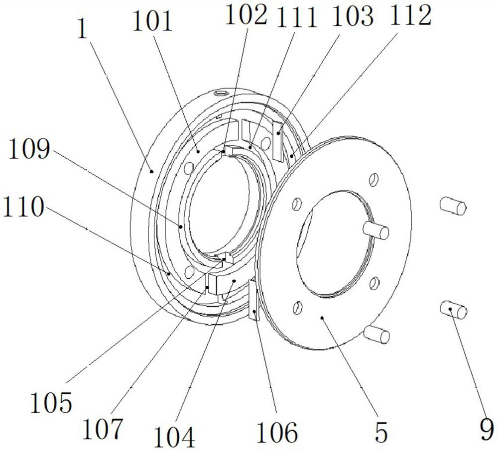 Water-cooled flange with embedded circulating water path