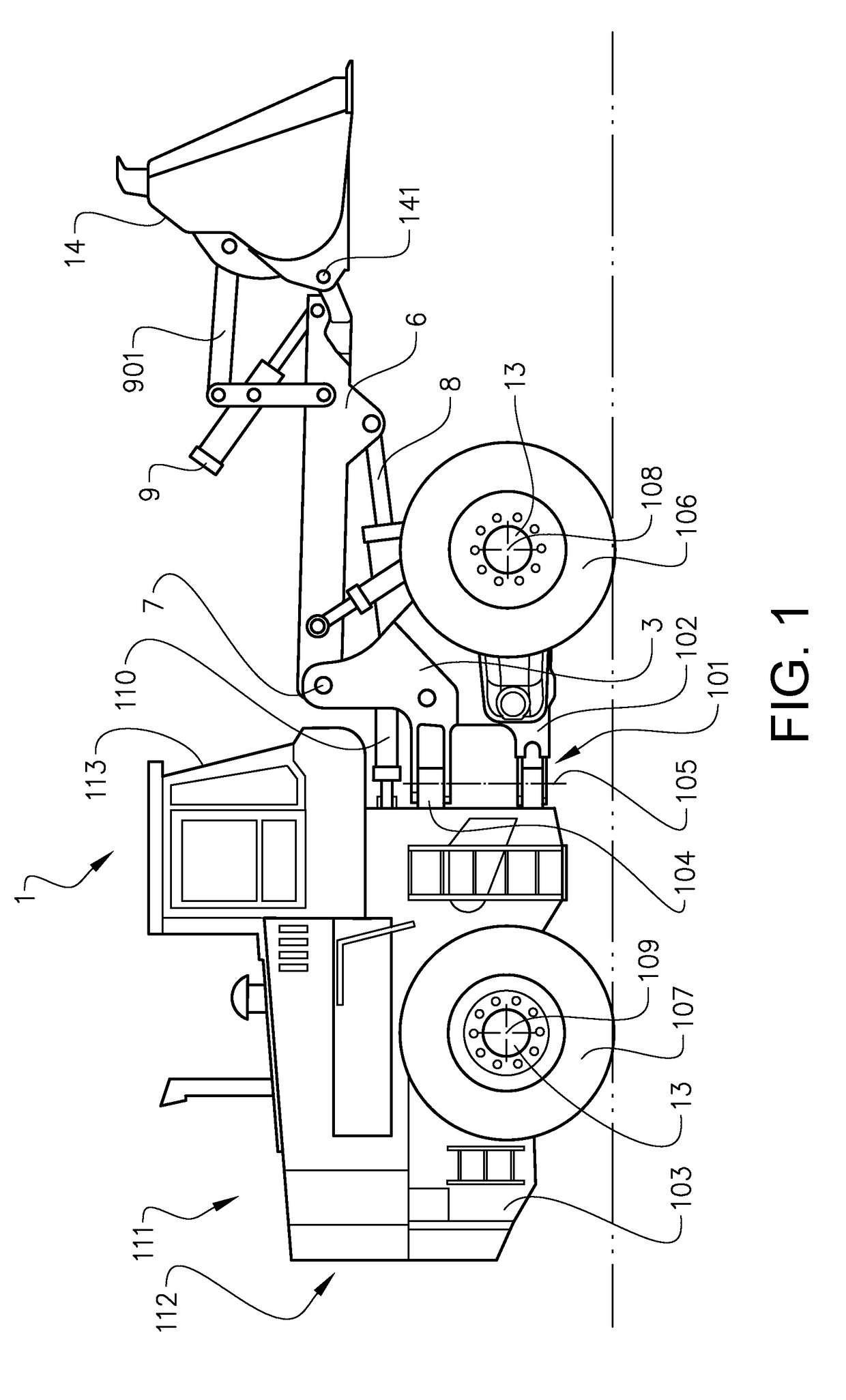 Wheel loader front unit and a wheel loader