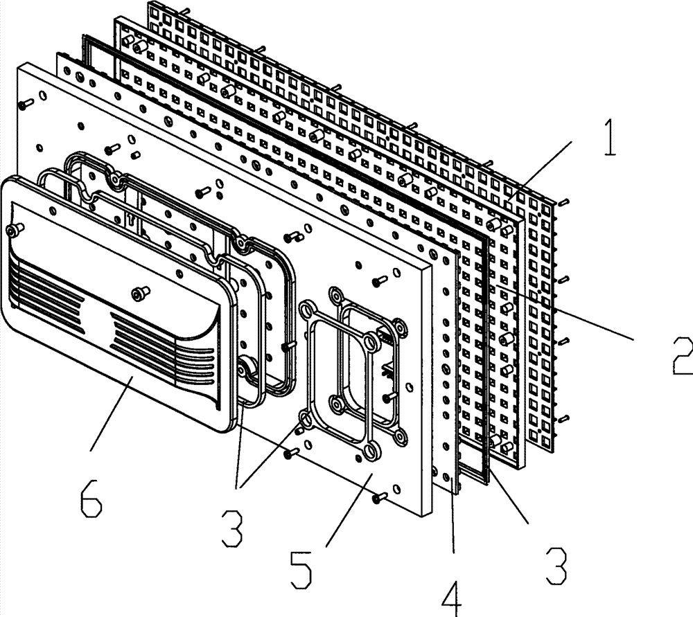 Adhesive filling-free waterproof structure of LED module