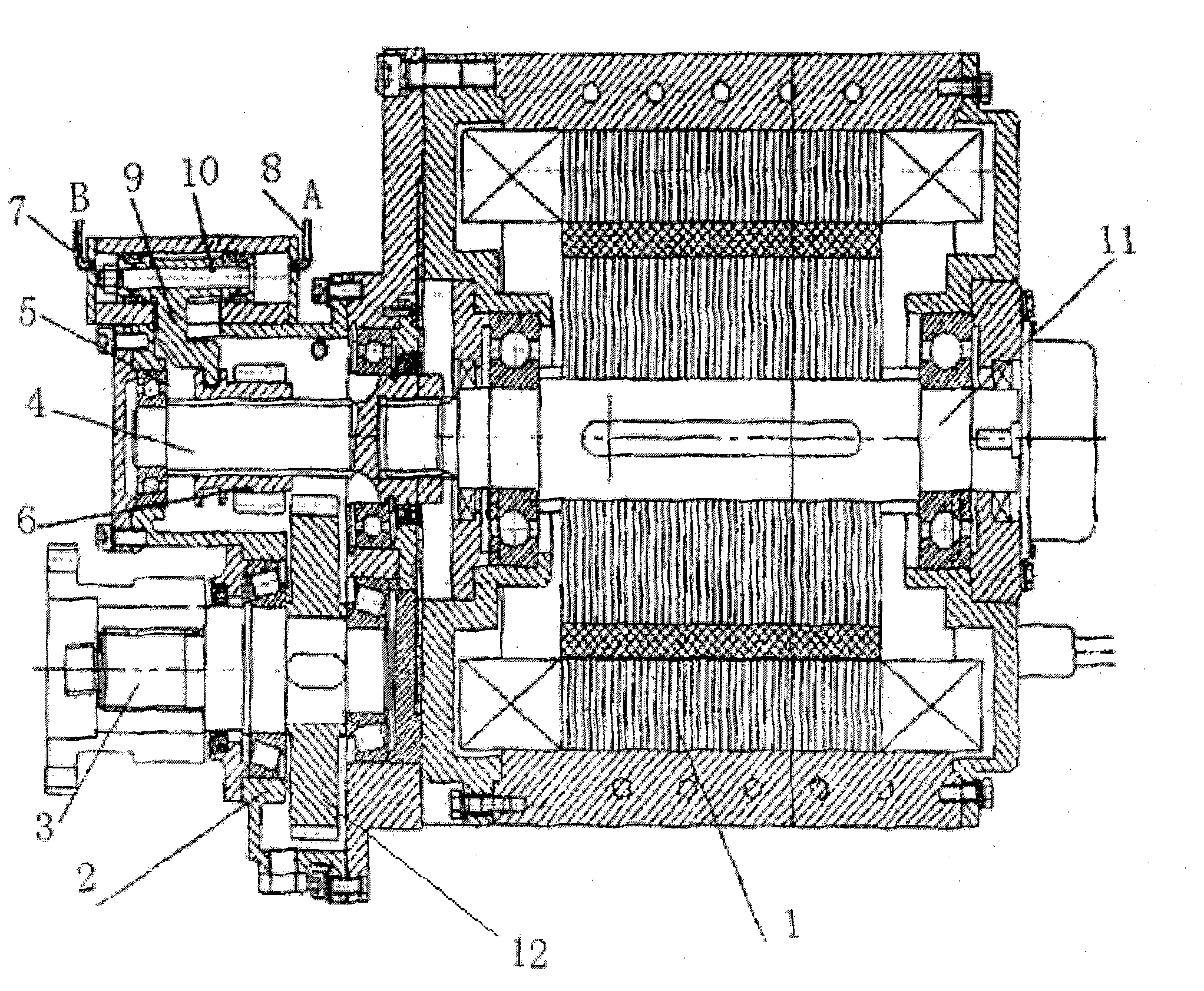 Hydraulic control reducer with neutral position for drive motor of electric vehicle
