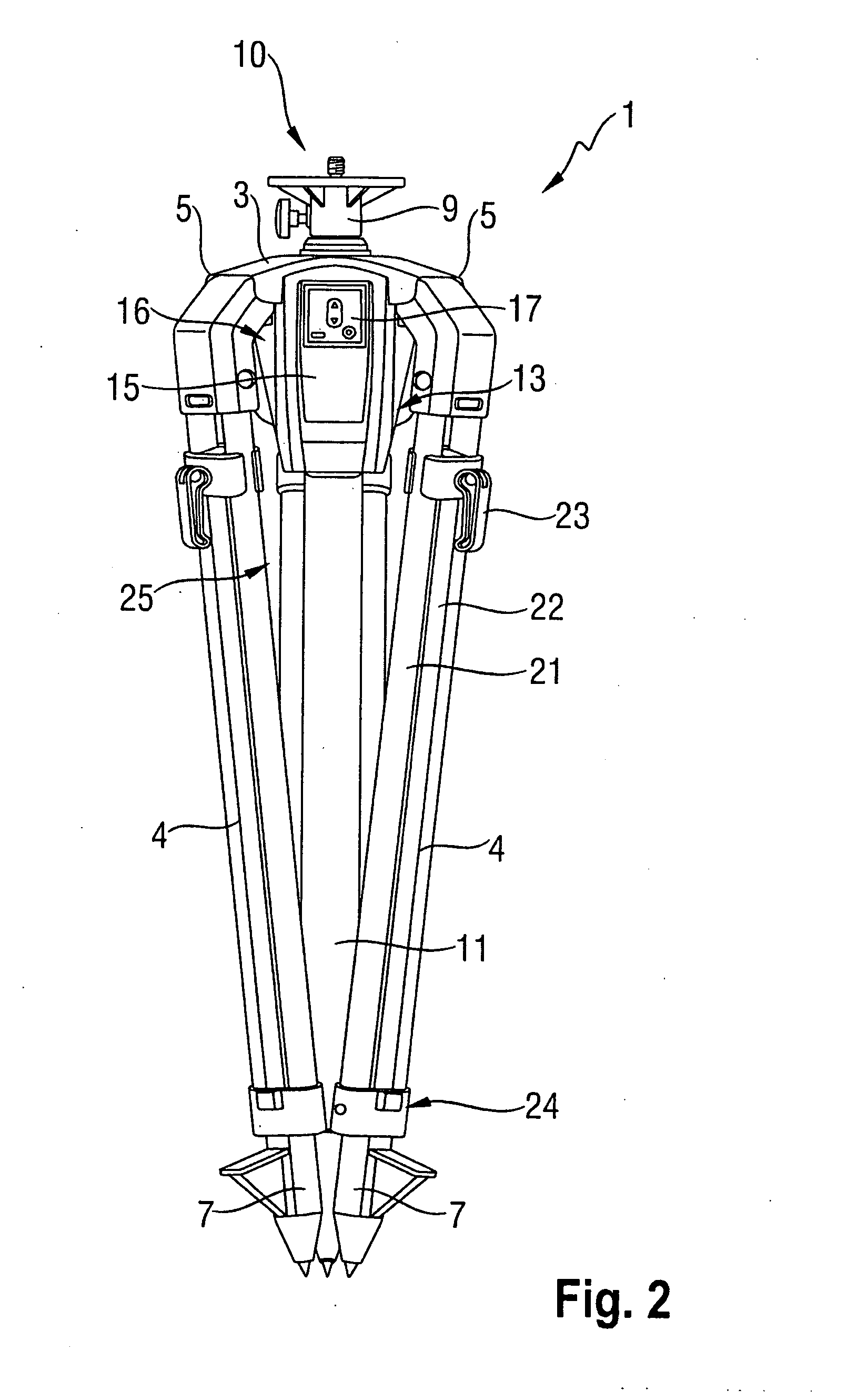 Tripod with an automatic height-adjuster