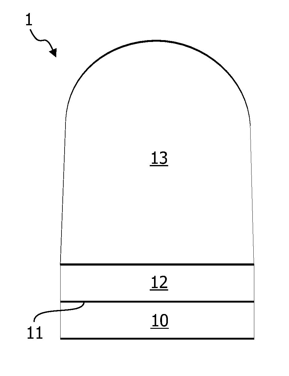 Light emitting device with tension relaxation