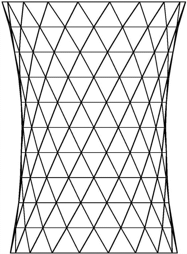 A hybrid structure composed of steel mesh tube, core tube and radial flexible cable tray